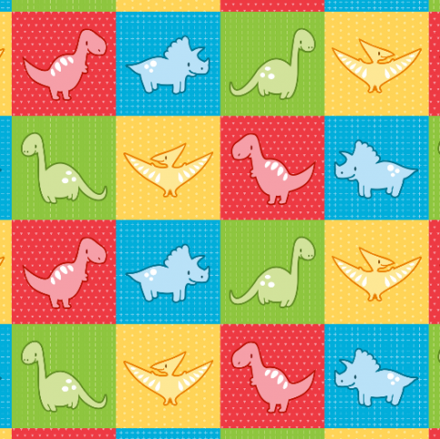 dinosaurs cheater quilt