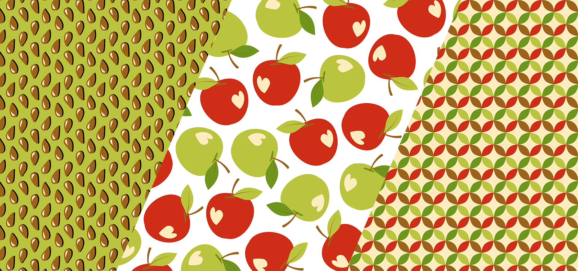 bitten apples pattern collection