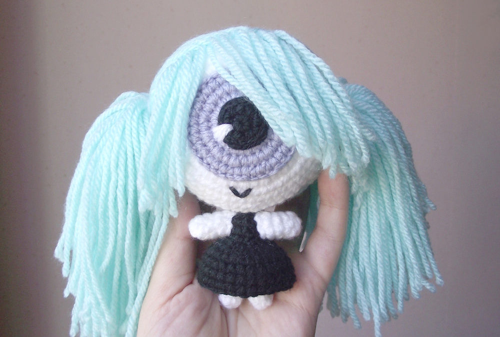 Cecilia the cyclops crochet doll
