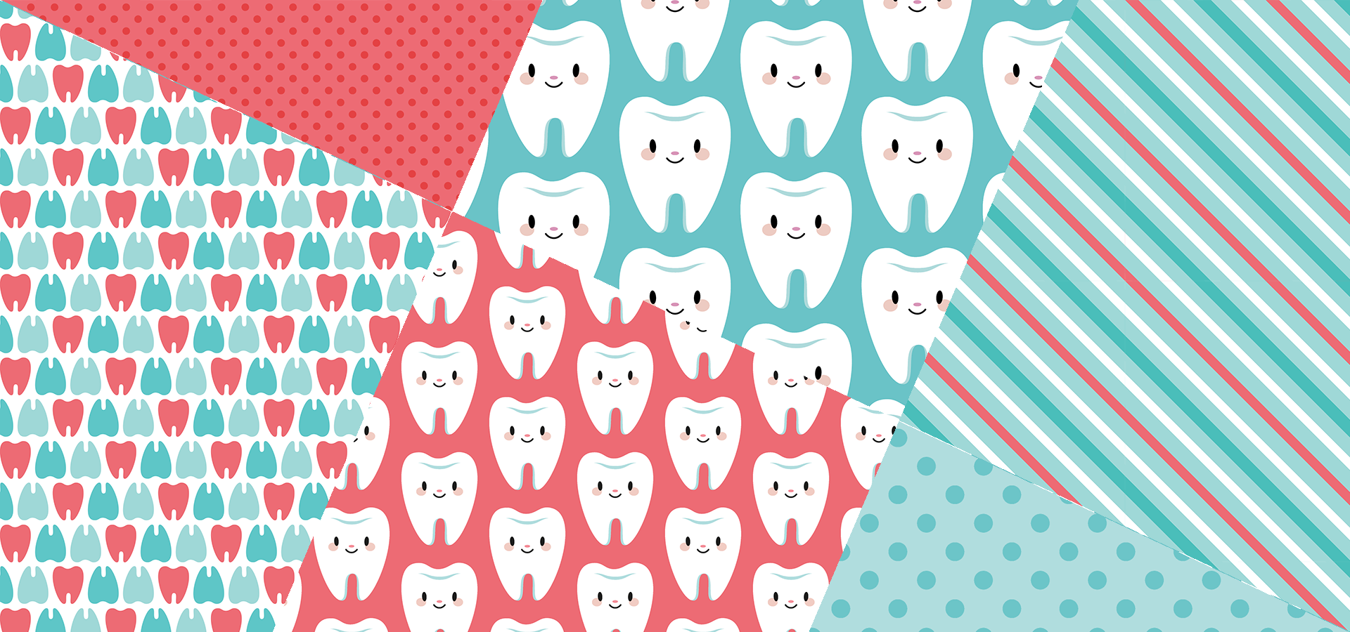 cute molar teeth patterns collection