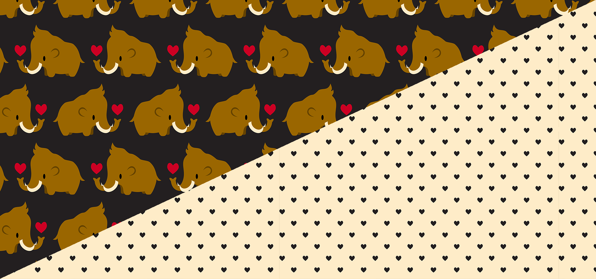 kawaii mammoths print collection