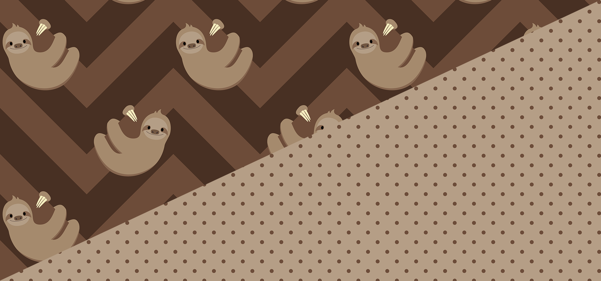 sloths and chevrons pattern collection