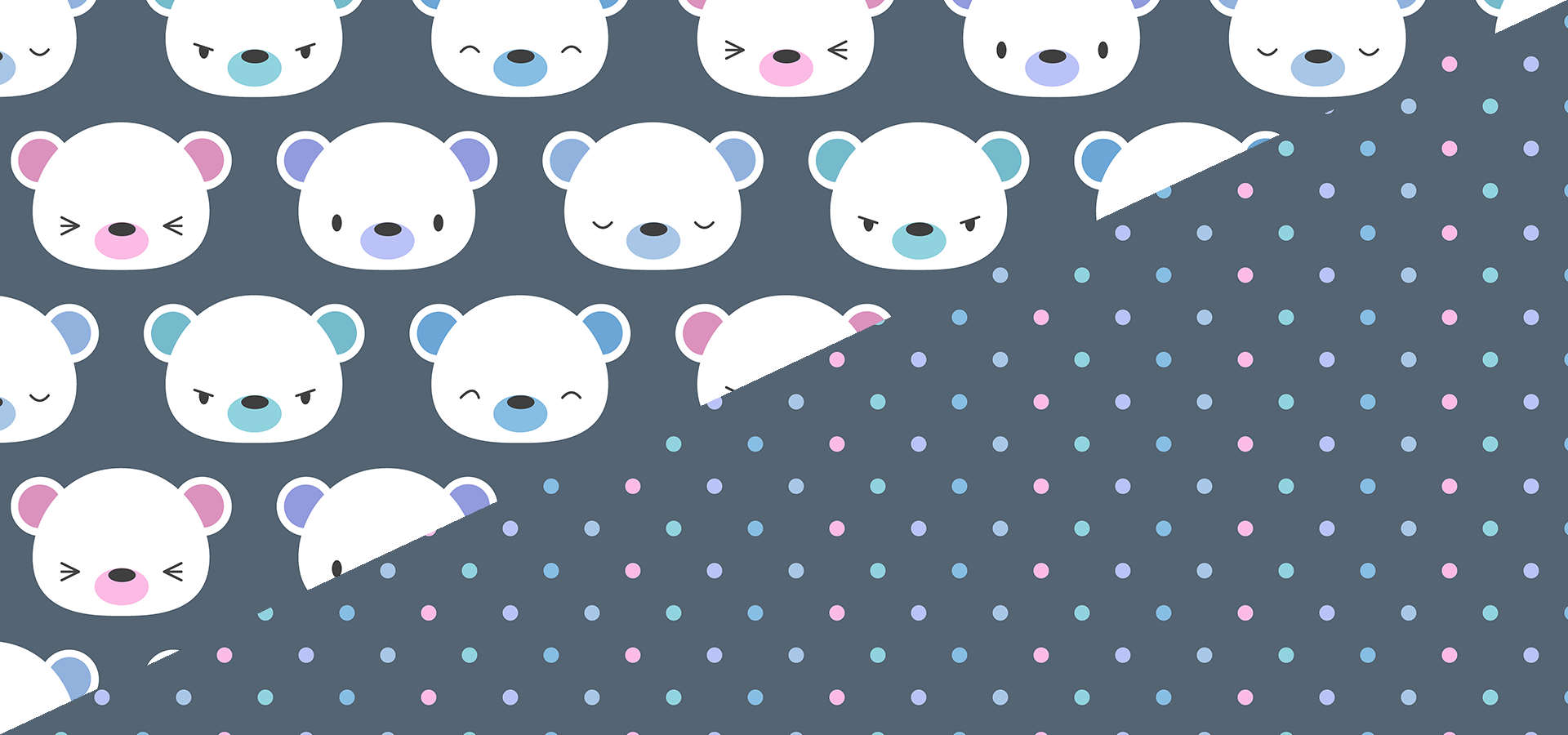 cute polar bear pattern collection by petits pixels