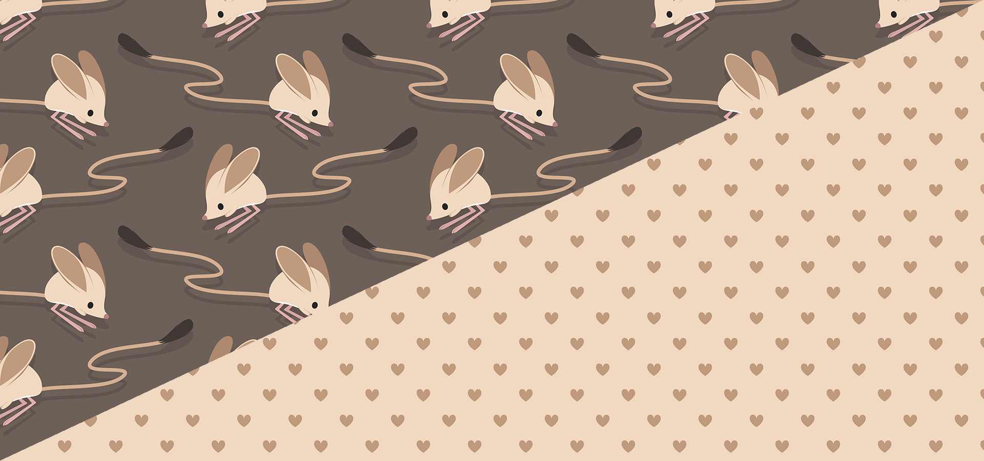 Long eared jerboas pattern collection by Petits Pixels