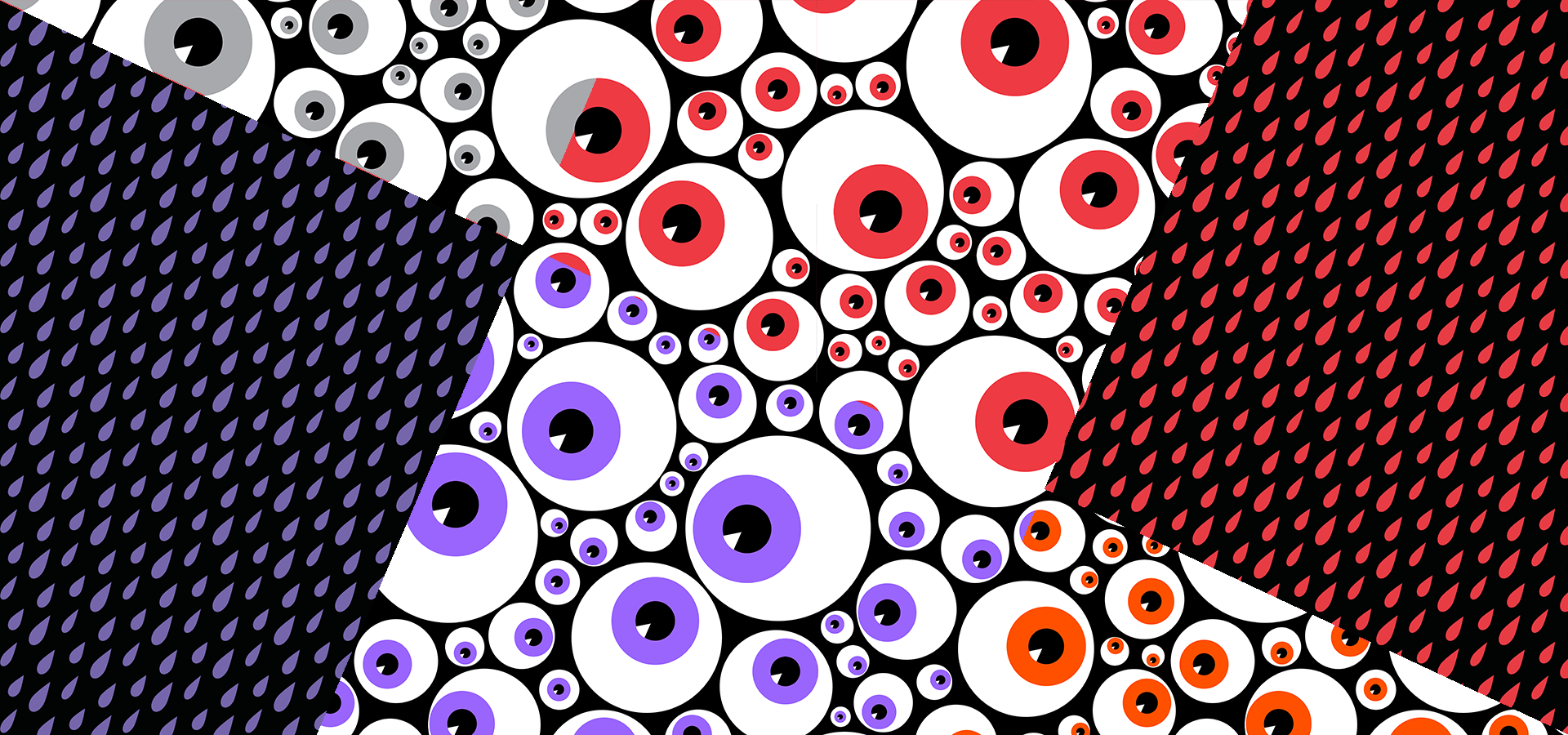 red eyeballs blood rain pattern collection petits pixels