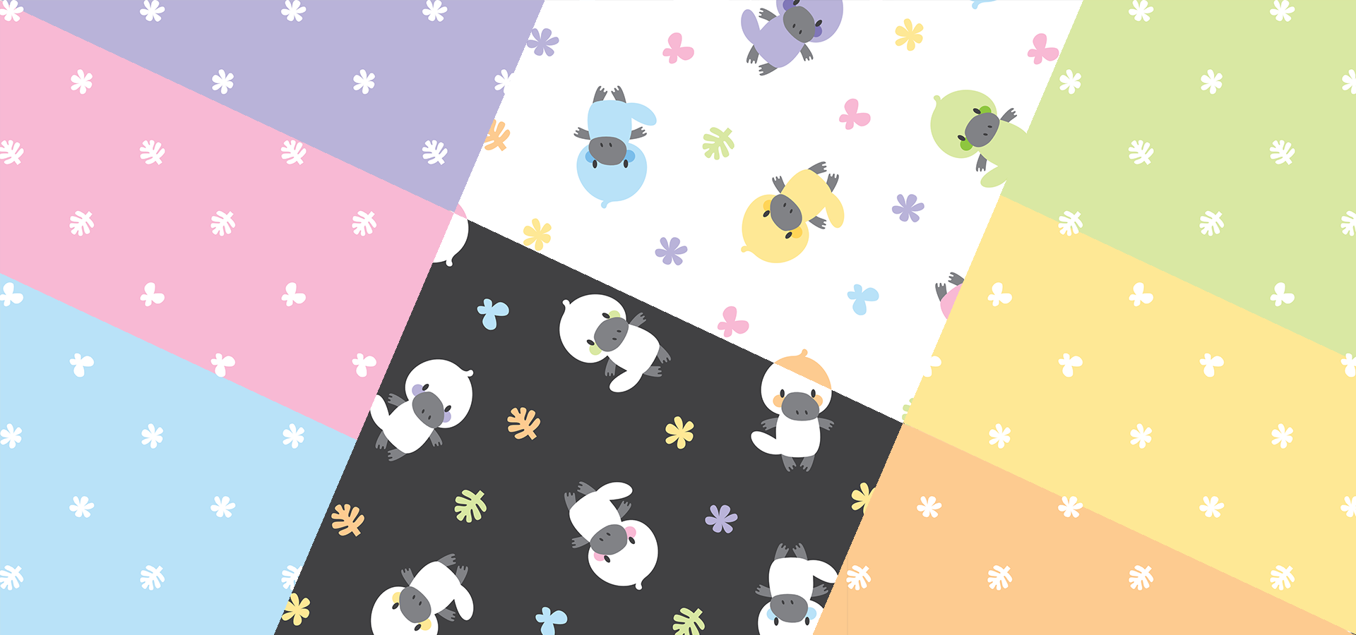 collection motifs petits ornithorynques