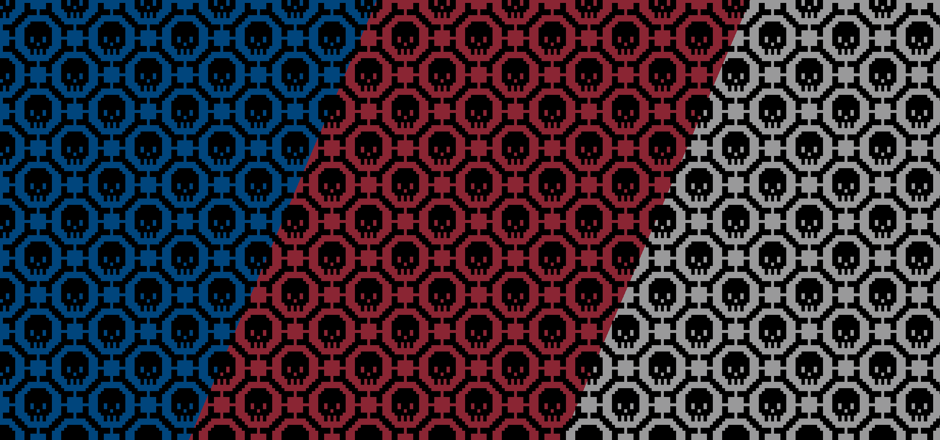 8 bit skulls and bones pattern collection