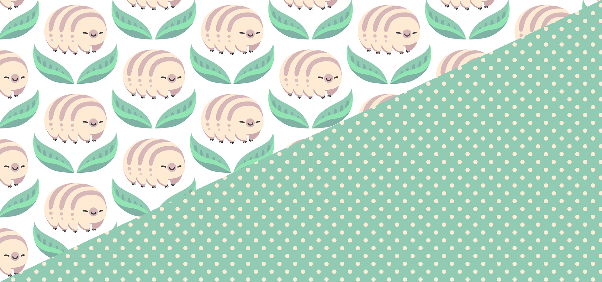 Collection de motifs adorables tardigrades