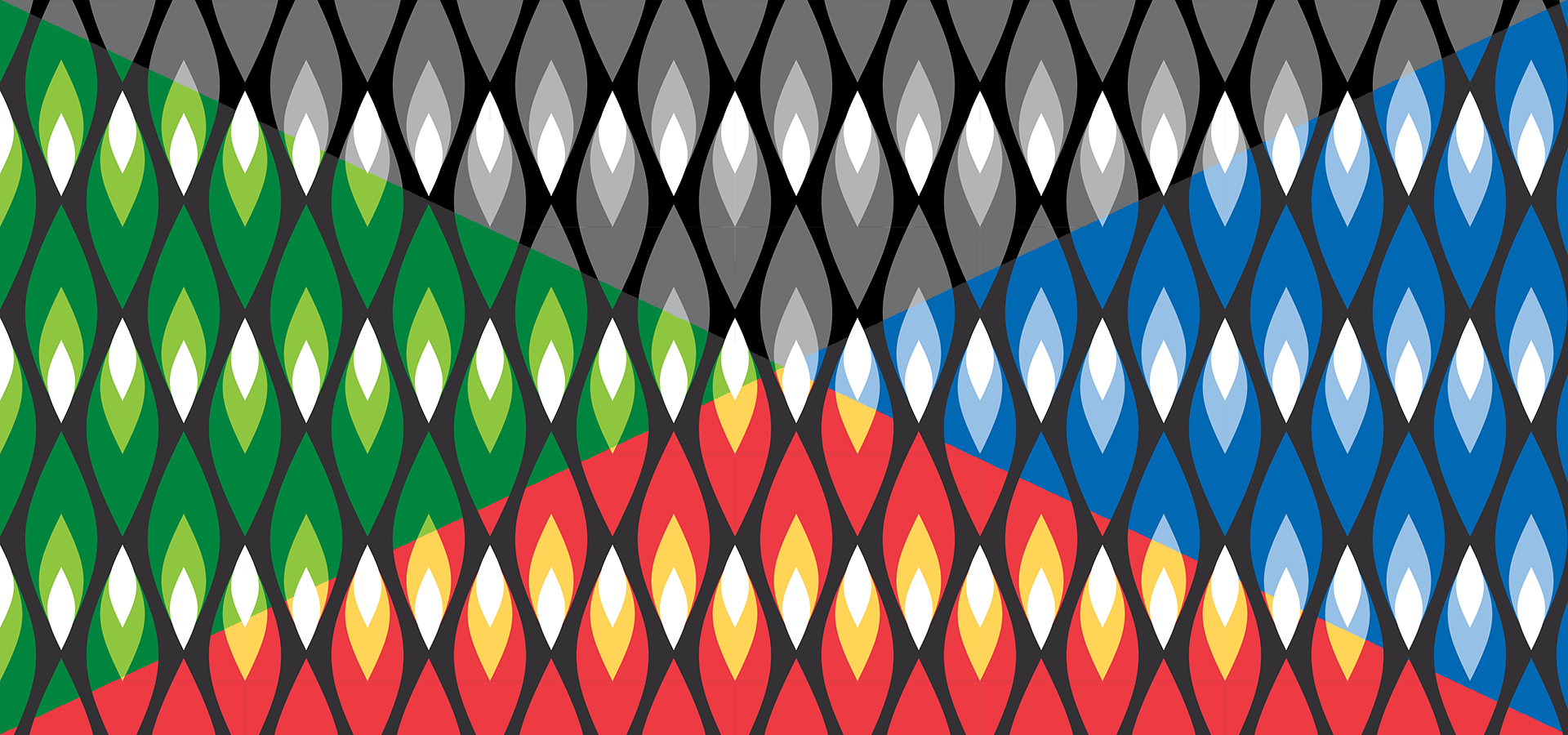 Collection de motifs petites flammes