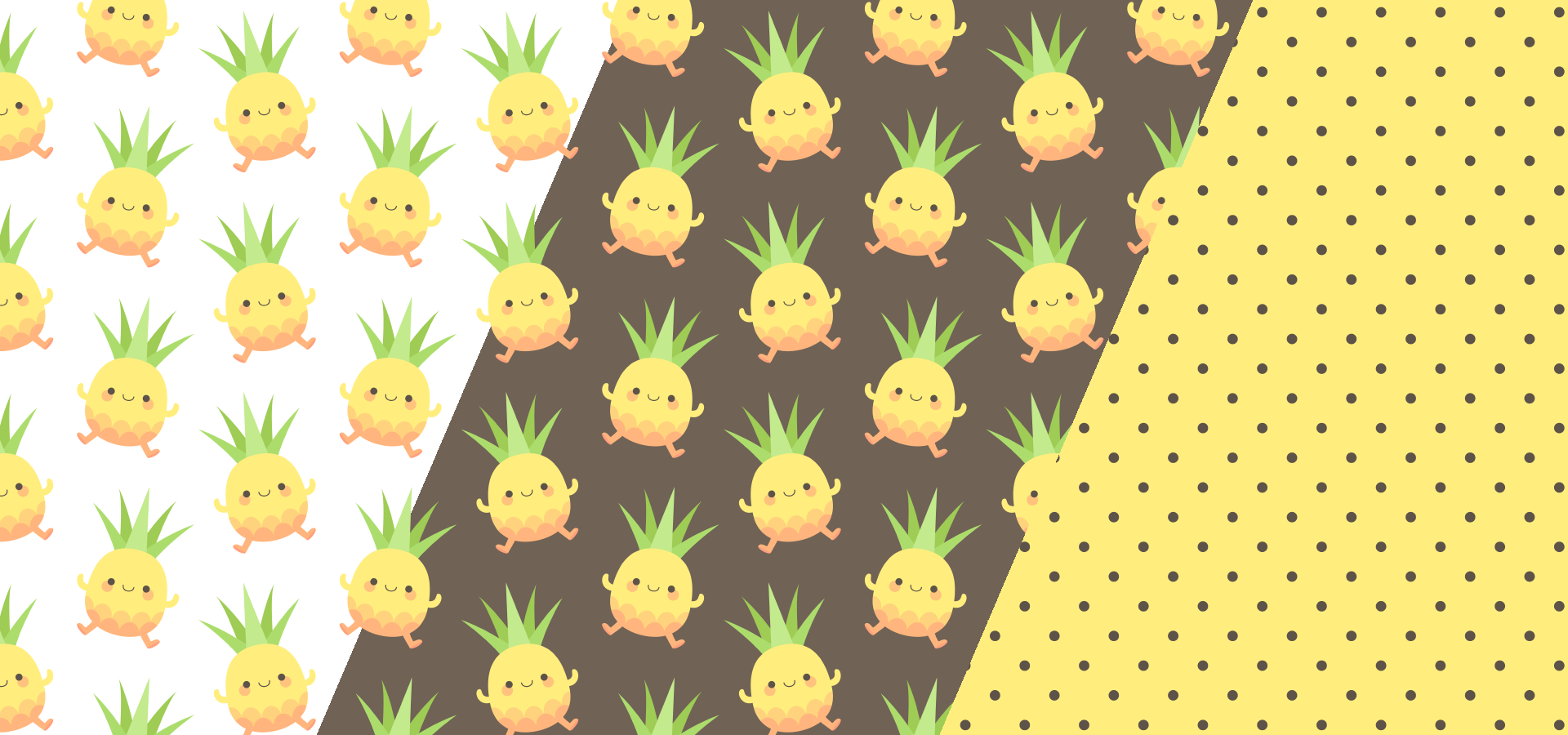 Collection de motifs Danse des petits ananas
