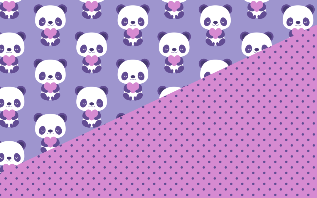 Bébés pandas violets