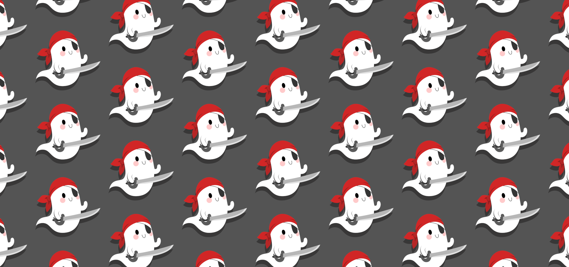 Friendly Pirate Ghost Pattern