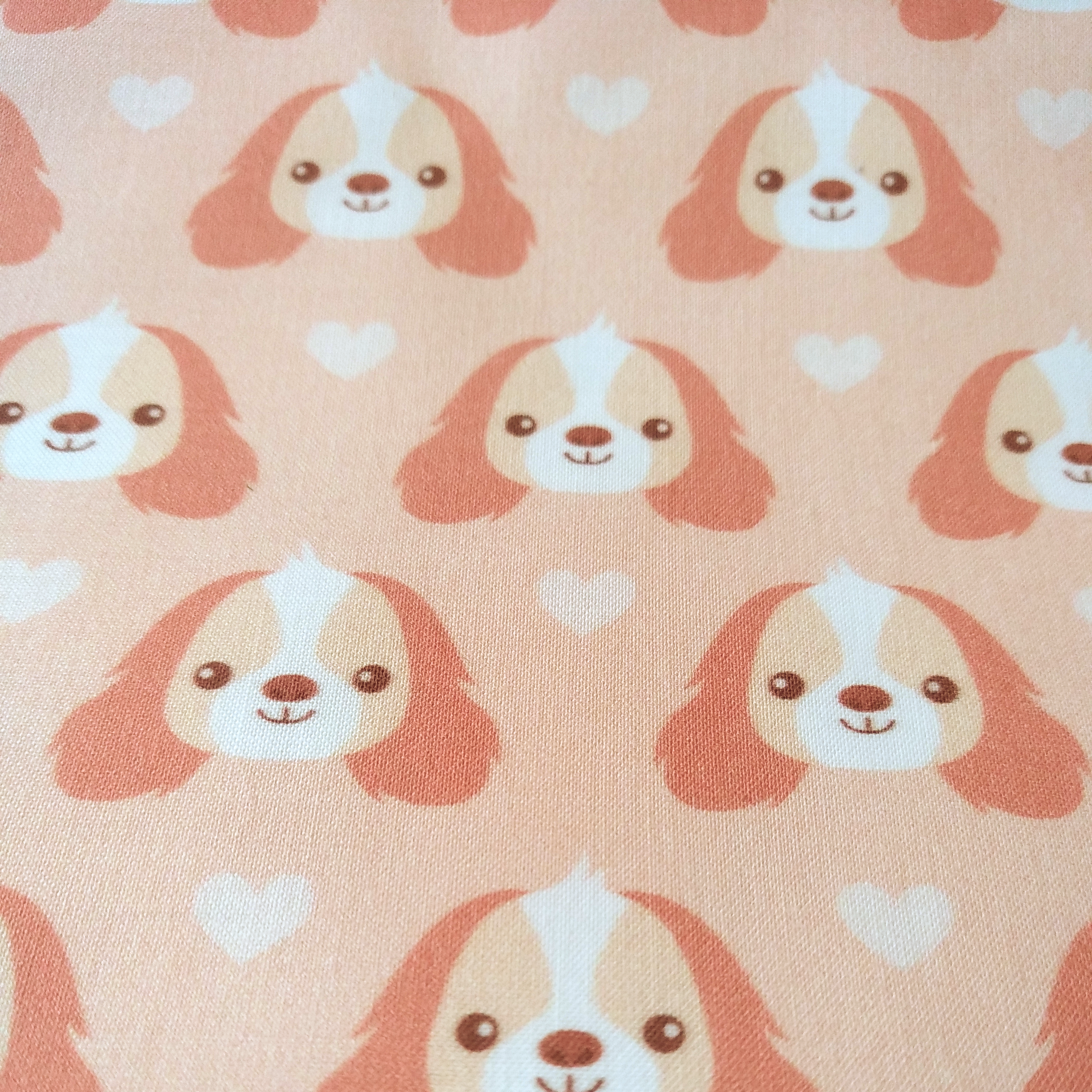 cute long eared dogs fabric