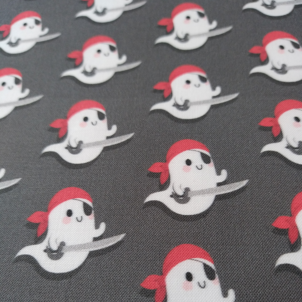 friendly pirate ghost fabric