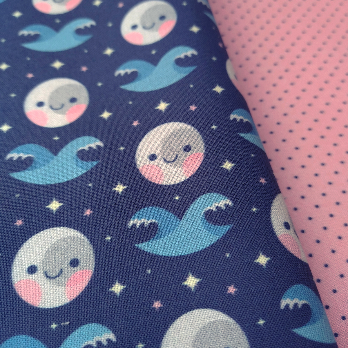 Cute night sky fabric collection