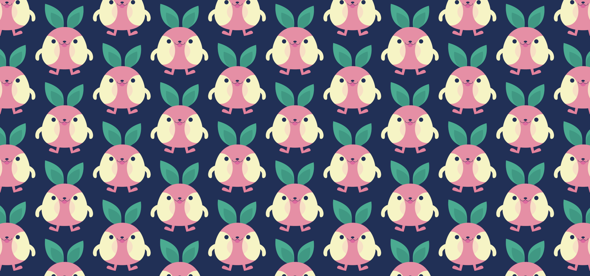 Apple bunny pattern