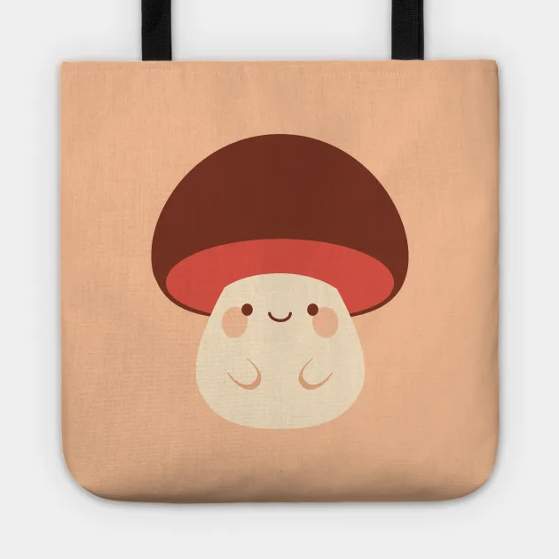 Cute mushroom tote bag